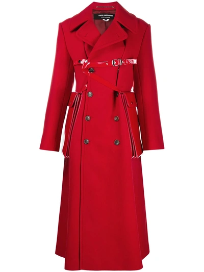 Junya Watanabe Tie-waist Coat In Red