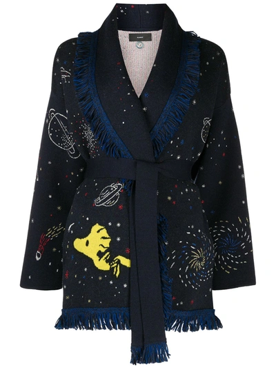 Alanui Snoopy Spaced Out Cardigan In Blue