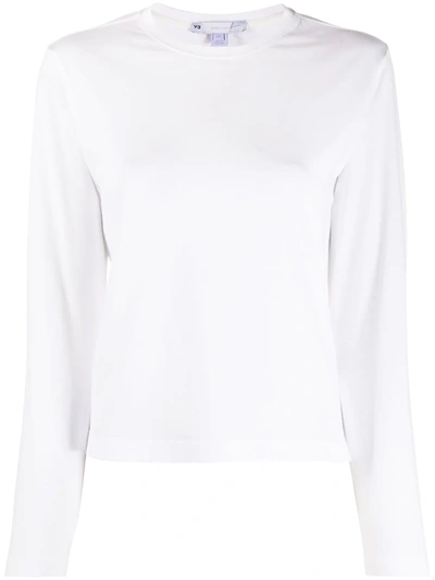 Y-3 Graphic Print Cotton T-shirt In White