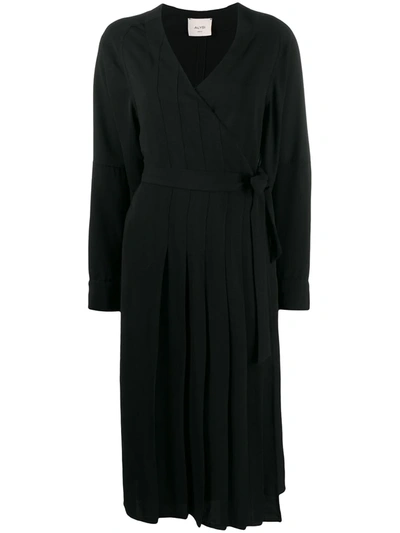 Alysi Wrap-around Dress In Black