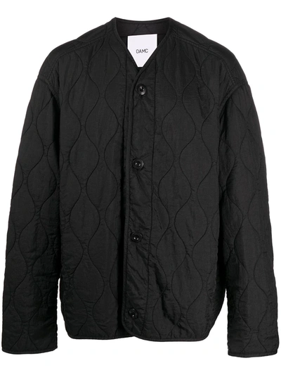 Oamc Padded Bomber Jacket In Black