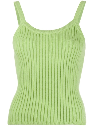 House Of Sunny Rib Knit Vest In Green