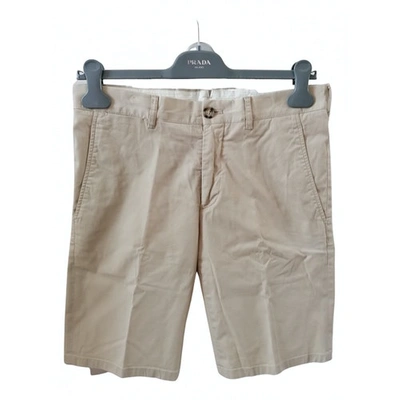 Pre-owned Prada Khaki Cotton Shorts