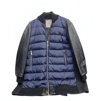 Pre-owned Moncler Classic Puffer In Blue