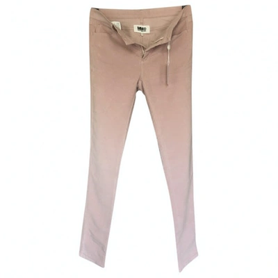 Pre-owned Mm6 Maison Margiela Slim Pants In Pink