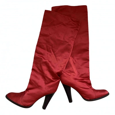 Pre-owned Emanuel Ungaro Boots In Red
