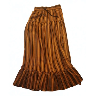 Pre-owned Scotch & Soda Maxi Skirt In Orange