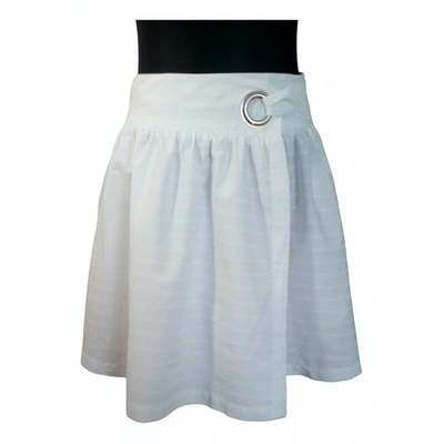 Pre-owned Mads Nørgaard Mini Skirt In White