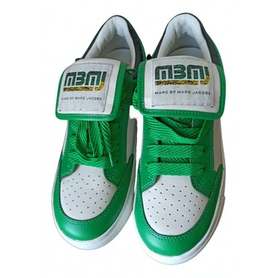 Pre-owned Marc By Marc Jacobs Green Leather Trainers