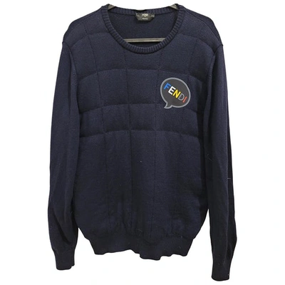 Pre-owned Fendi Navy Wool Knitwear & Sweatshirts