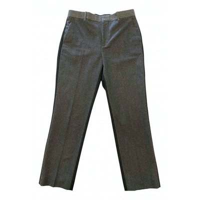Pre-owned Givenchy Grey Wool Trousers