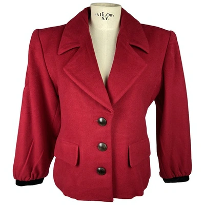 Pre-owned Saint Laurent Wool Short Vest In Red