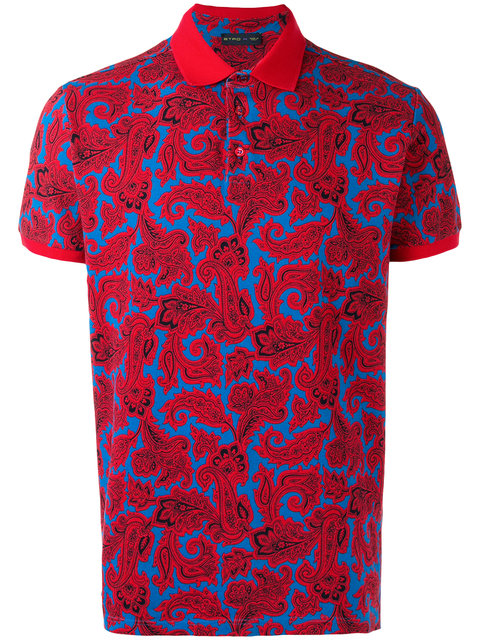 Etro Paisley Print Polo Shirt | ModeSens