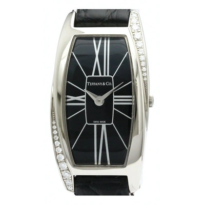 Pre-owned Tiffany & Co White Gold Watch In Black