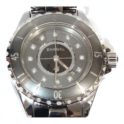 Pre-owned Chanel J12 Automatique Grey Titanium Watch