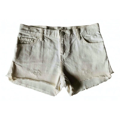 Pre-owned Levi's Ecru Cotton Shorts