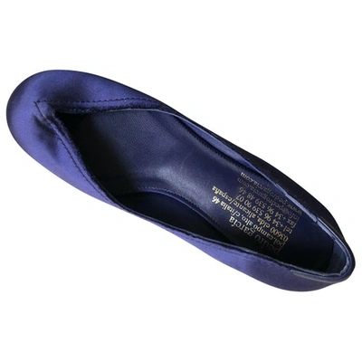 Pre-owned Pedro Garcia Cloth Ballet Flats In Purple