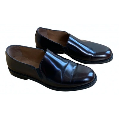 Pre-owned Vanessa Bruno Leather Flats In Burgundy