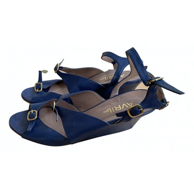 Pre-owned Avril Gau Leather Sandals In Blue