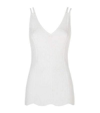 Sandro Soan Sleeveless Knit Top In White