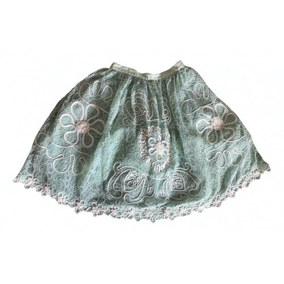 Pre-owned Manoush Mini Skirt In Green