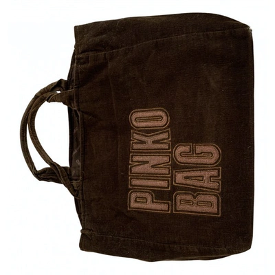 Pre-owned Pinko Brown Velvet Handbag