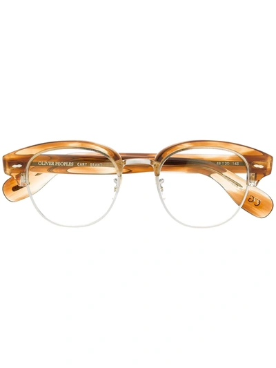 Oliver Peoples Tortoiseshell Detail Glasses In Honey Vsb