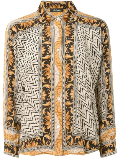 Mes Demoiselles Printed Silk Blouse In Multicolour