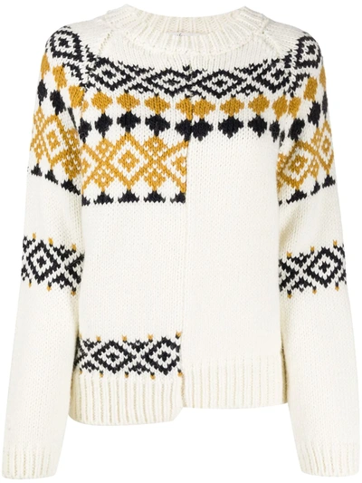 Stefano Mortari Chunky Knit Reconstructed Jumper In White