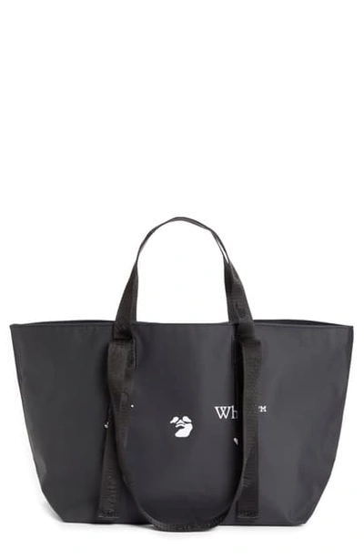 Off-white Small Logo Graphic Tote In Black White