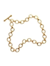 Elizabeth Locke Gold Positano Hammered 19k Yellow Gold Small Oval-link Chain Toggle Necklace
