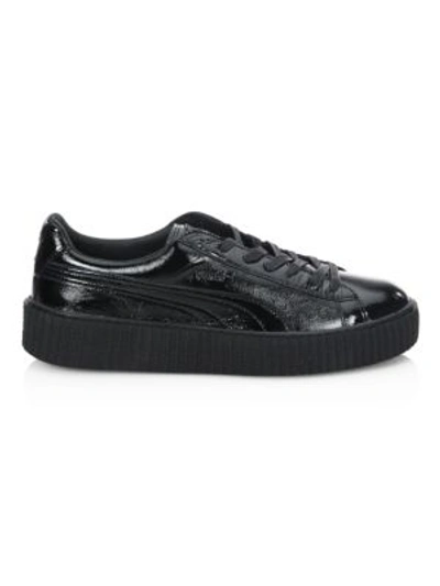 Puma Creeper Cracked Platform Sneakers In Black