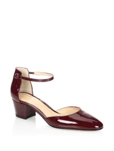 Gianvito Rossi Patent Leather Mary Jane D'orsay Pumps In Praline | ModeSens