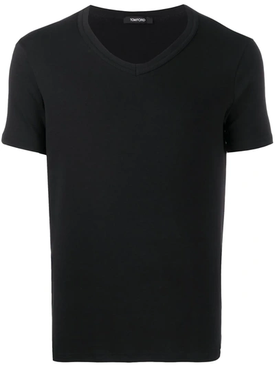 Tom Ford Black Cotton-silk Blend Sweatshirt