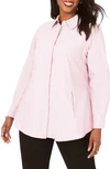Foxcroft Cici Tunic Blouse In Chambray Pink