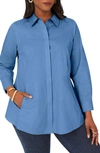 Foxcroft Cici Tunic Blouse In Mountain Blue