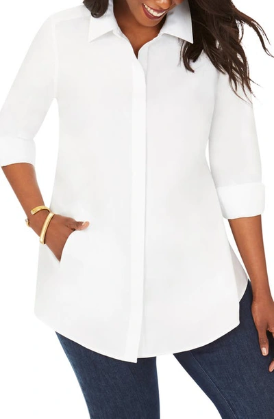 Foxcroft Cici Tunic Blouse In White