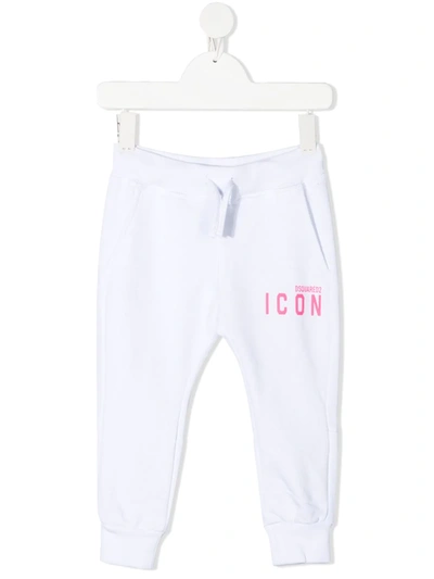 Dsquared2 Kids' Icon Print Sweatpants In White