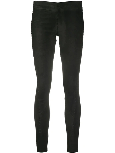 Isaac Sellam Experience Precise Leather Trousers In Grey