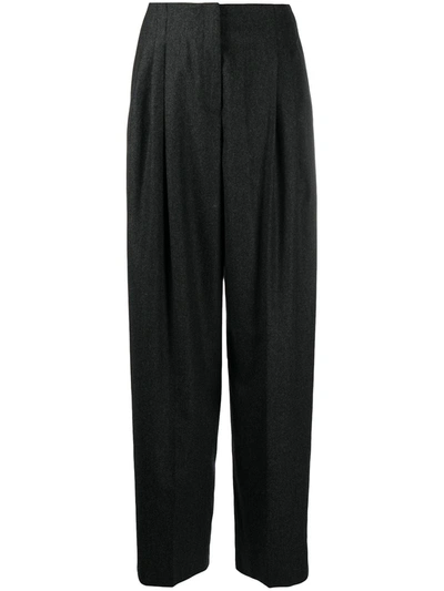 Agnona High-rise Palazzo Trousers In Grey