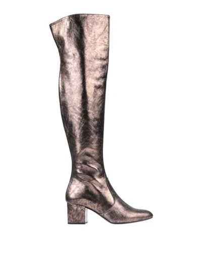 PINKO PINKO WOMAN KNEE BOOTS BRONZE SIZE 6 SOFT LEATHER 11940335JM 3