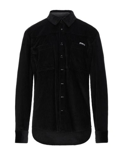 Ptrcrs By Christian Petrini Solid Color Shirt In Black