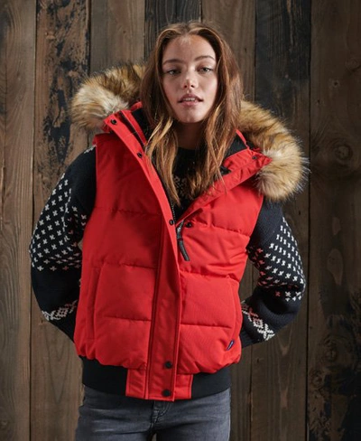 Superdry Women's Ella Gilet Red / High Risk Red