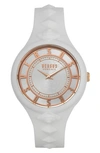 Versus Fire Island Silicone Strap Watch, 39mm In Two Tone Rose Gold
