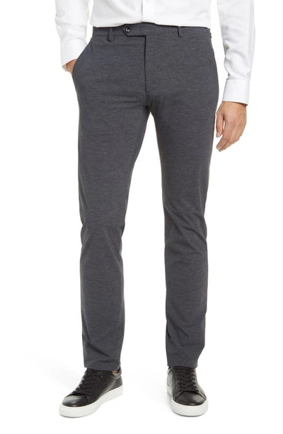 Zanella Noah Stretch Active Slim Fit Technical Trousers In Medium Grey