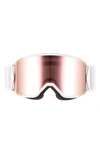 Smith Squad Mag™ 190mm Chromapop™ Snow Goggles In White Vapor/ Rose Gold