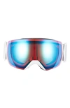 Smith Skyline Xl 230mm Chromapop(tm) Snow Goggles In White Vapor/ Everyday Green