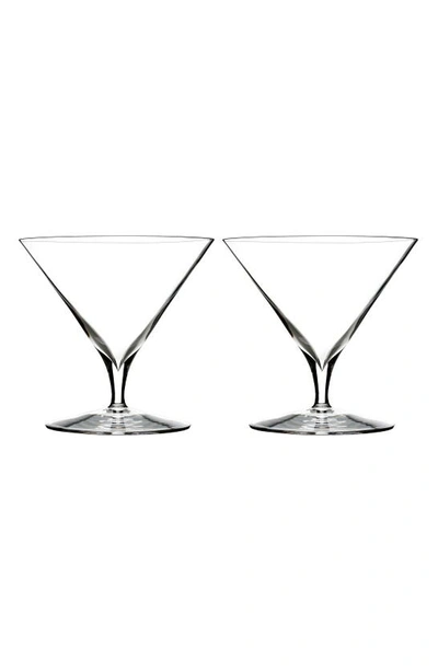 Waterford 'elegance' Fine Crystal Martini Glasses In Clear
