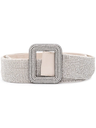 Benedetta Bruzziches Crystal Embellished Belt In Silver