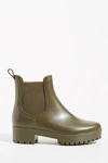 Jeffrey Campbell Cloudy Waterproof Chelsea Rain Boot In Green